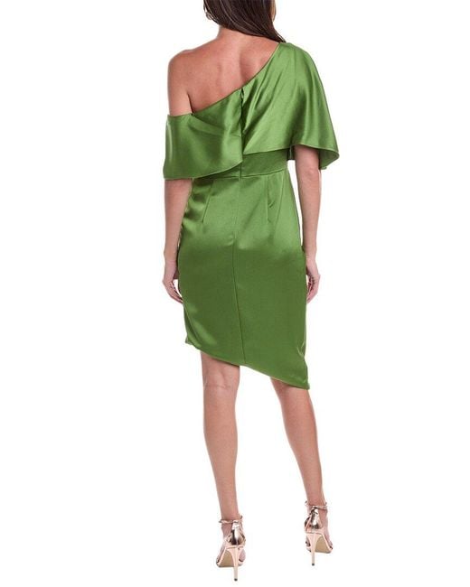 THEIA Green Polly Cocktail Dress
