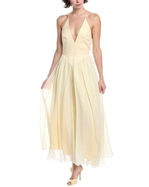Bardot Natural Arletha Halter Maxi Dress