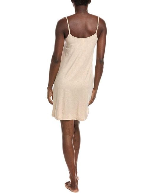 Hanro Natural Elegance Lace Trim V-Neck Chemise