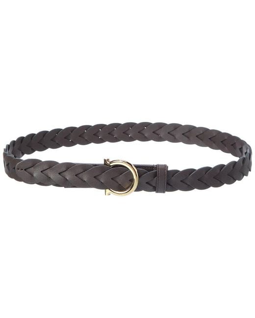 Ferragamo Brown Gancini Leather Belt