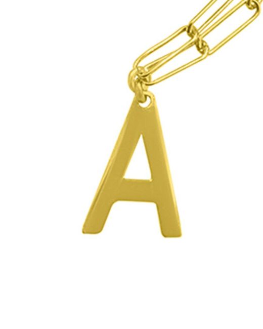 Adornia Yellow Plated Initial Necklace (A-Z)