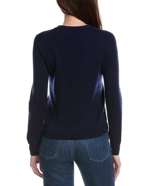 Bruno Magli Blue Wool & Cashmere-Blend V-Neck Henley Sweater