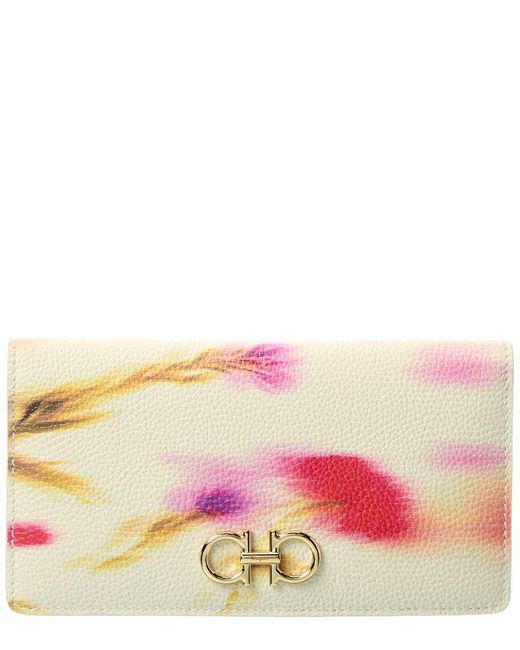 Ferragamo Pink Gancini Leather Wallet
