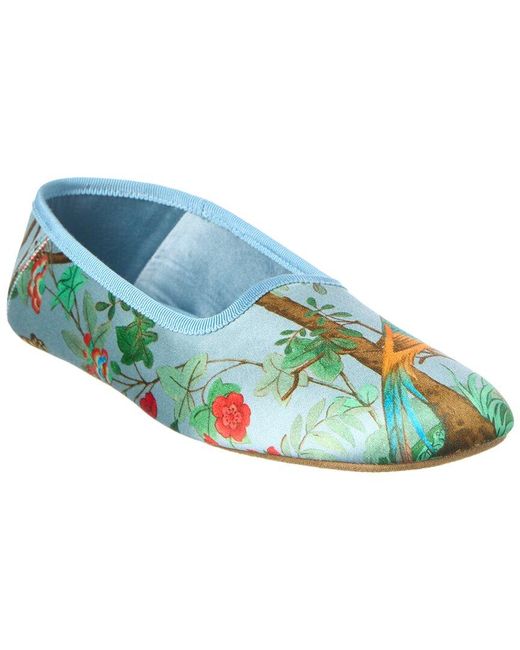 Gucci Blue Satin Slipper