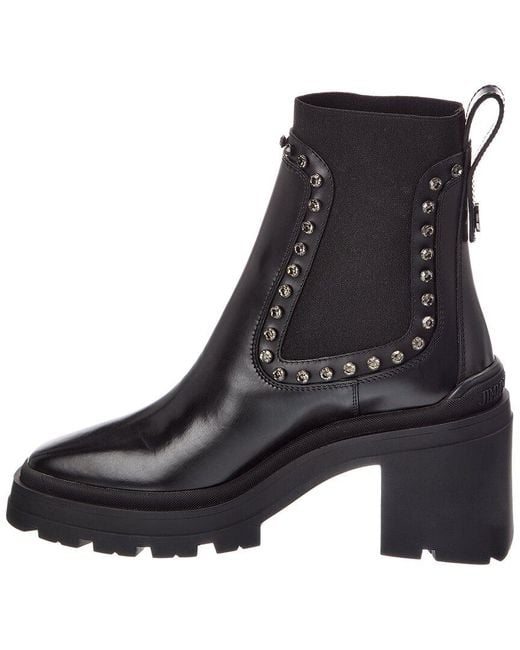 Jimmy Choo Black Veronique 80 Leather Boot