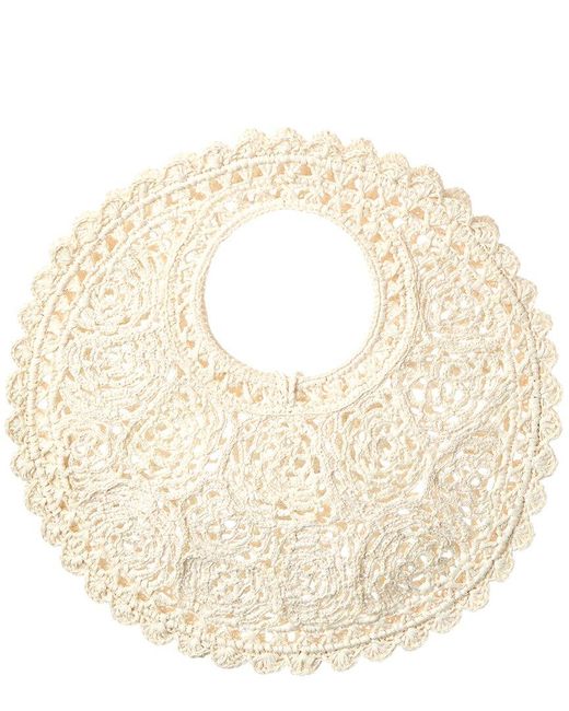 Jacquemus Metallic Spiaggia Small Raffia Round Tote