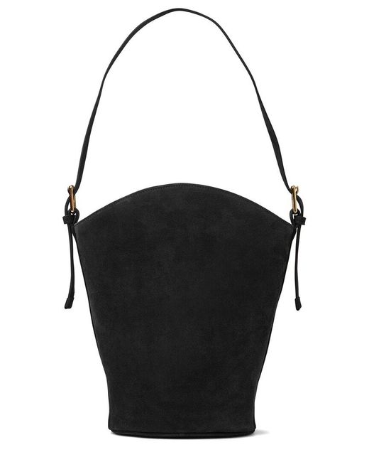 Bruno Magli Black Scarlett Suede Bucket Bag