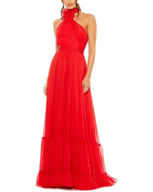 Mac Duggal Asymmetrical Tiered A-Line Gown
