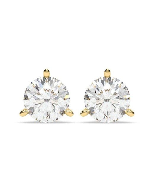 Lab Grown Diamonds Metallic 14K 2.00 Ct. Tw. Lab-Grown Diamond Earrings