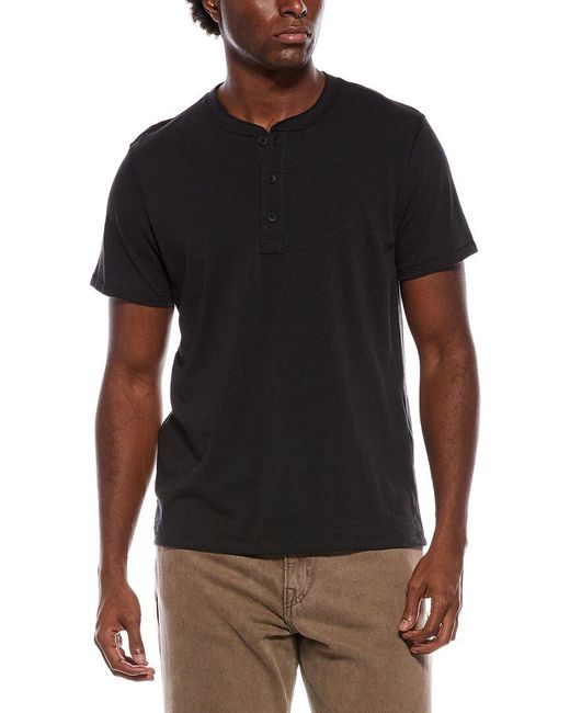 Rag & Bone Black Classic Slub Jersey Shirt for men