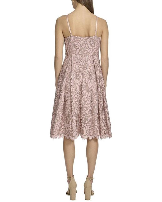 Eliza J Pink Lace Midi Dress