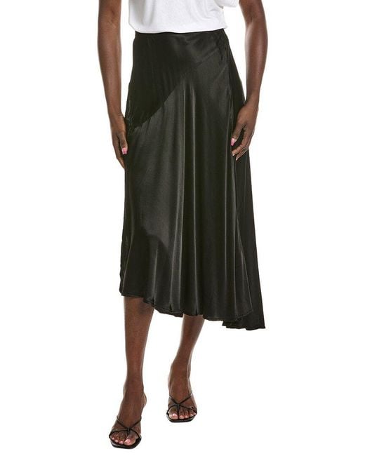 Michael Stars Green Desi Asymmetrical Midi Skirt