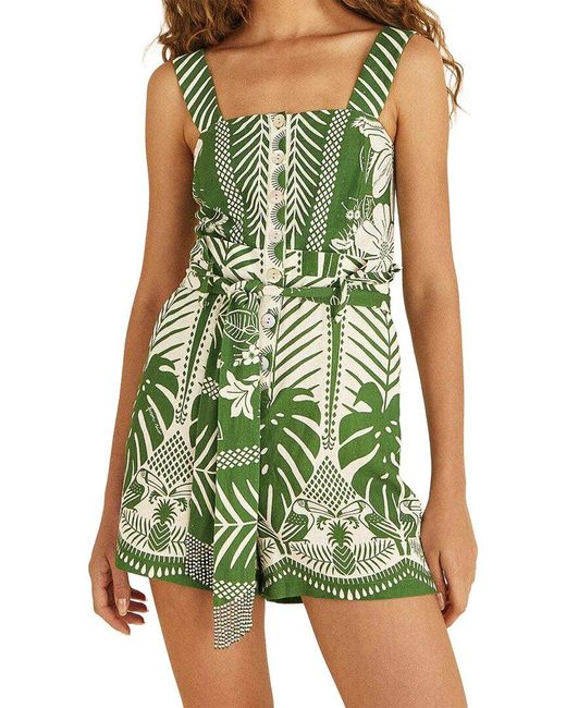 Farm Rio Green Mini Dress
