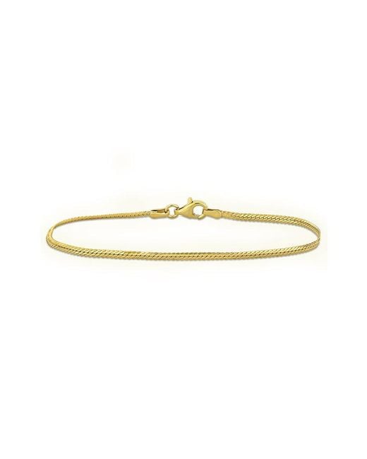Italian Silver White Herringbone Bracelet