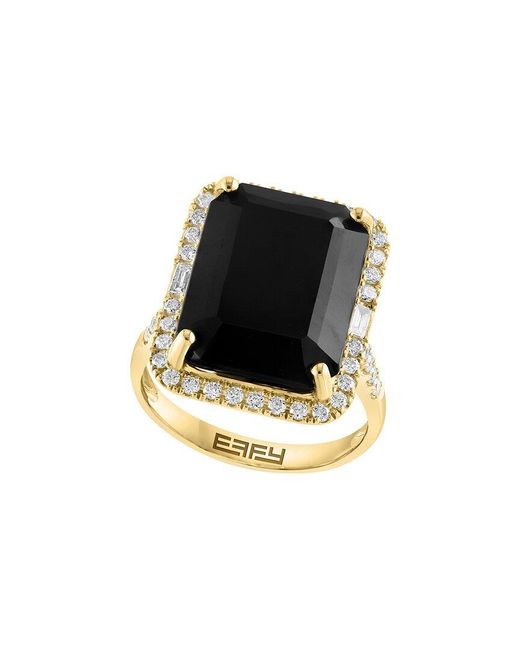 Effy Fine Jewelry Black 14K 0.80 Ct. Tw. Diamond & Ruby Ring