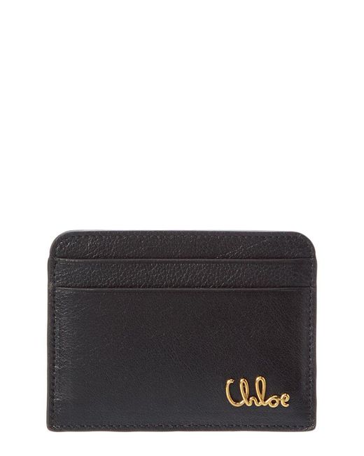 Chloé Black Iconic Leather Card Holder