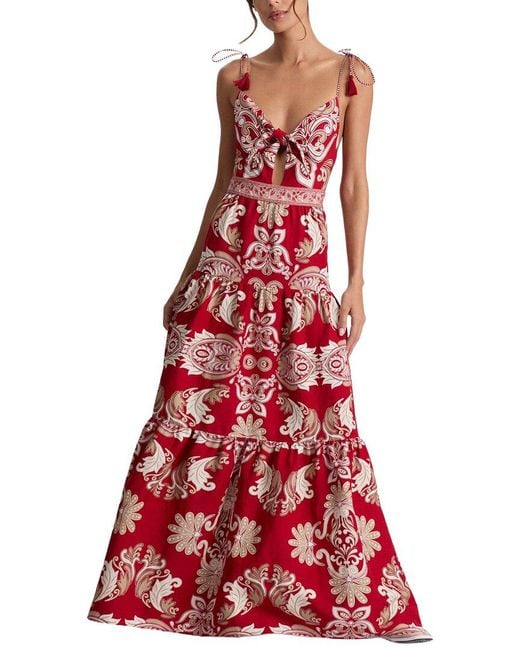 Alice + Olivia Red Alice + Olivia Minka Maxi Dress