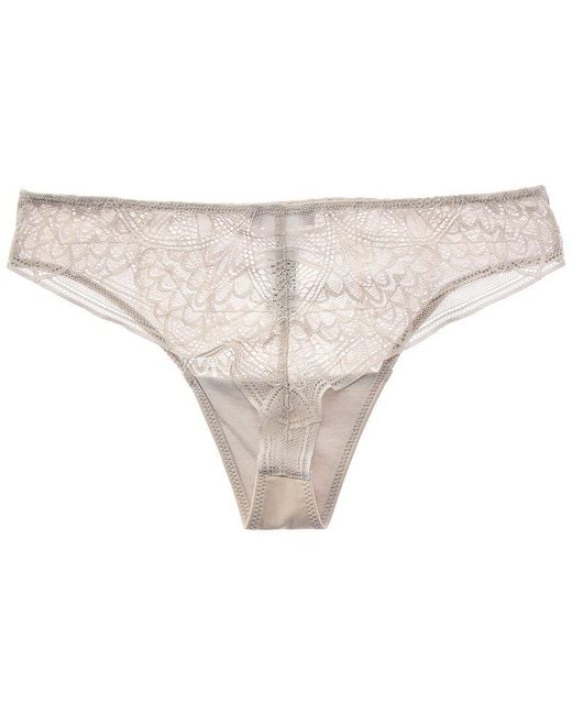 Hanro White Holly Lace Brazilian Panty
