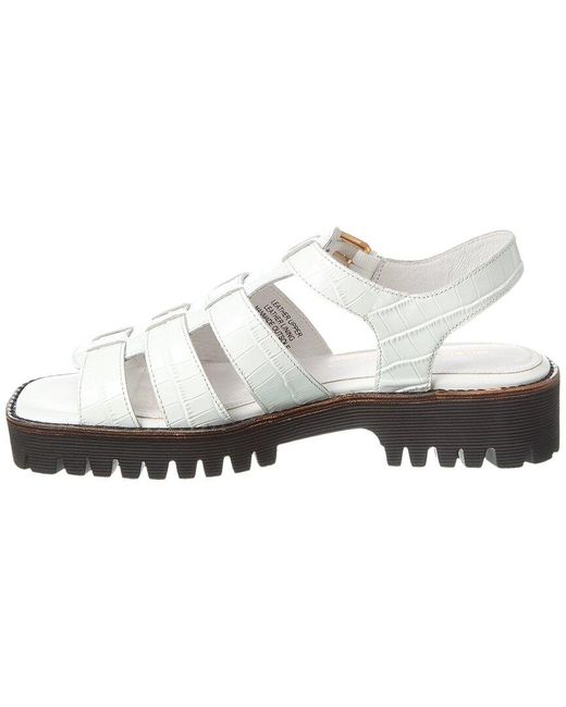 INTENTIONALLY ______ White Haddie Leather Sandal