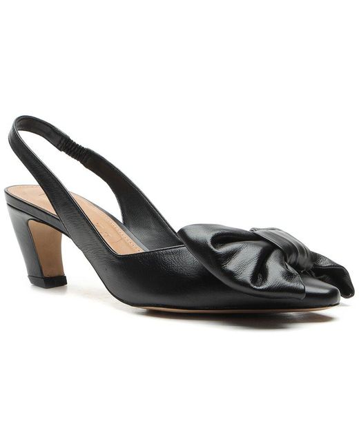 Vicenza Black Olimpia Leather Slingback