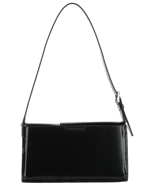 By Far Black Billy Patent Shoulder Bag