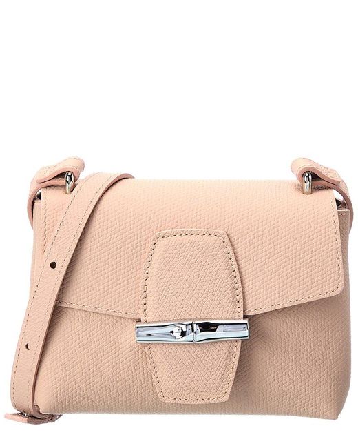Longchamp Pink Roseau Leather Bag