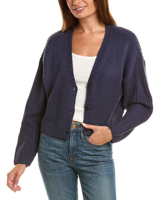 525 America Blue Thick Thin Cardigan