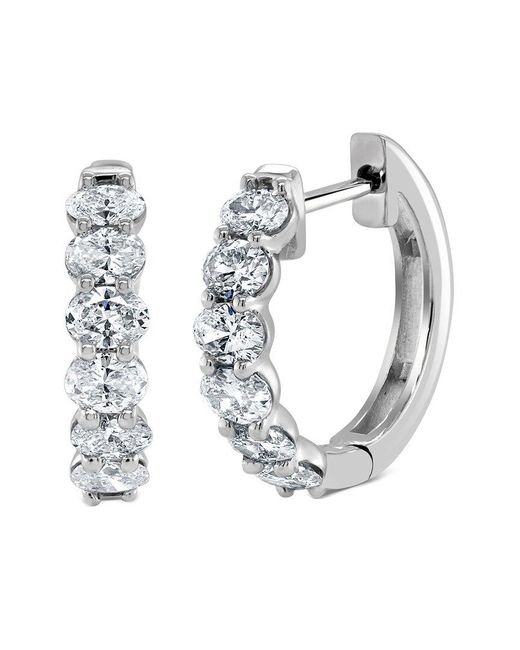 Sabrina Designs White 14k 1.04 Ct. Tw. Diamond Huggie Earrings