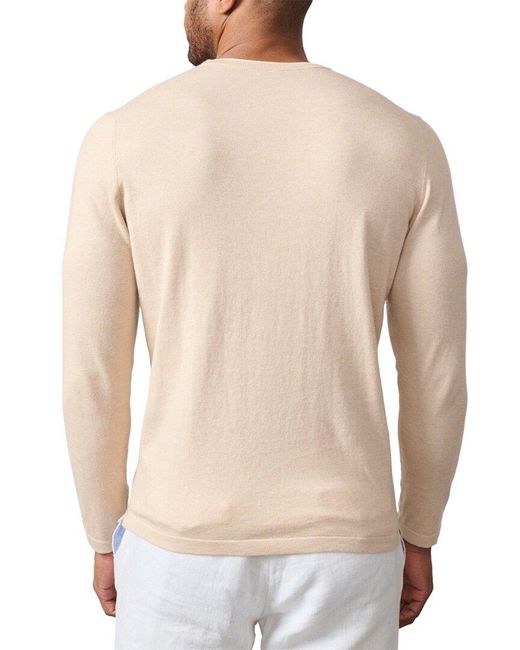 J.McLaughlin Natural Solid Harney Cashmere-blend Sweater for men