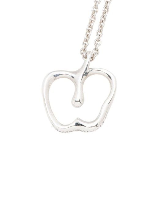 Tiffany & Co White Sterling Silver Elsa Peretti Sterling Silver Apple Necklace (authentic Pre-loved)
