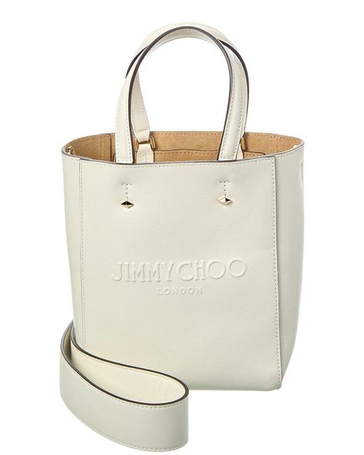 Jimmy Choo White Lenny N/S Small Leather Tote