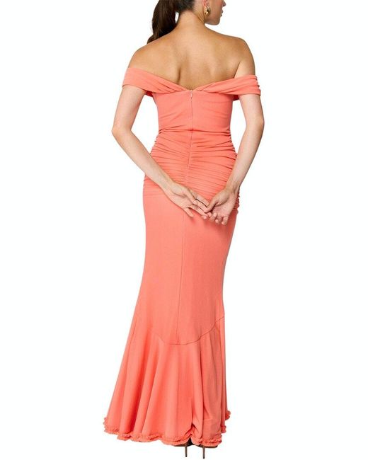 Line & Dot Red Soller Maxi Dress