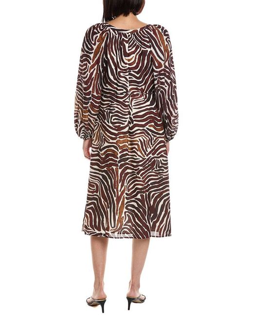 Tommy Bahama Red Zen Zebra Midi Dress