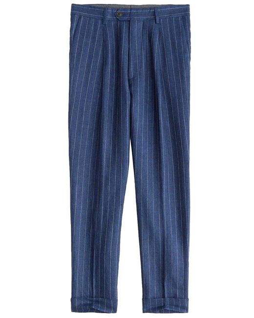 Todd Snyder Blue Linen Pant for men