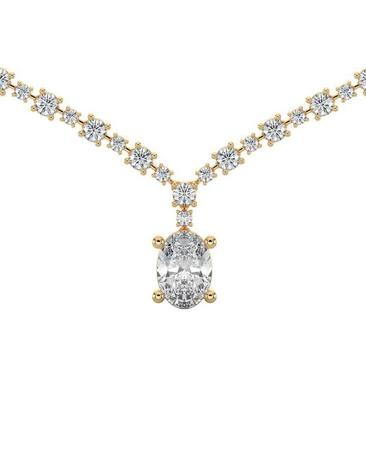 Sabrina Designs Lab Grown Diamonds Metallic 14K 8.54 Ct. Tw. Lab-Grown Diamond Drop Necklace