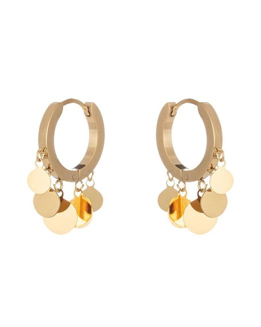 Eye Candy LA Eye Candy Los Angeles Luxe Collection 24k Plated Cz Loop Fringe Huggie Earrings in