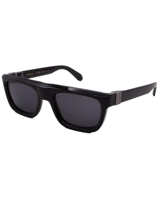 Ferragamo Black Salvatore 56Mm Sunglasses for men