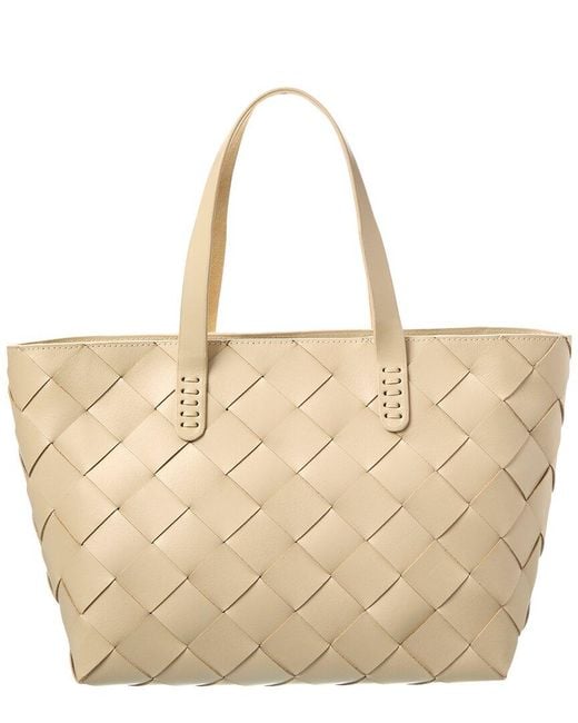 Dragon Diffusion Natural Shopper Crossover Leather Tote