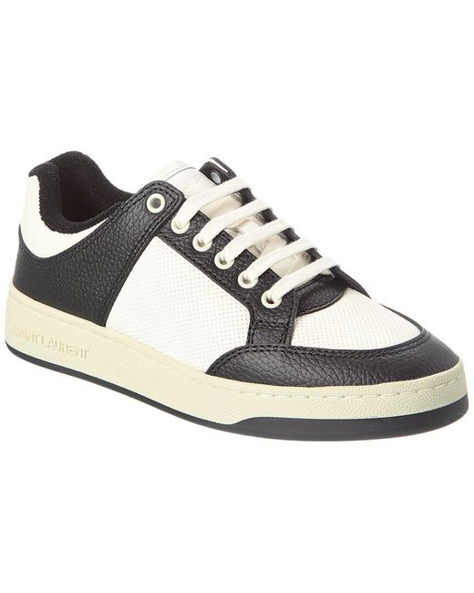 Saint Laurent White Sl/61 Leather Sneaker
