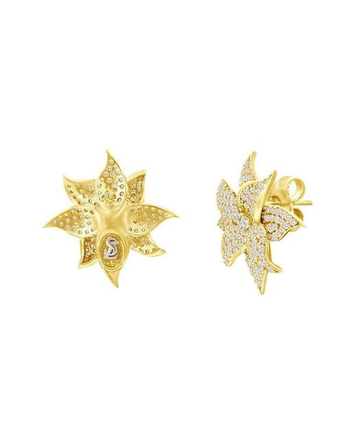 Suzy Levian CZ Jewelry Metallic Suzy Levian Silver Cz Statement Earrings