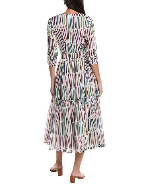 Samantha Sung White Melanie Midi Dress