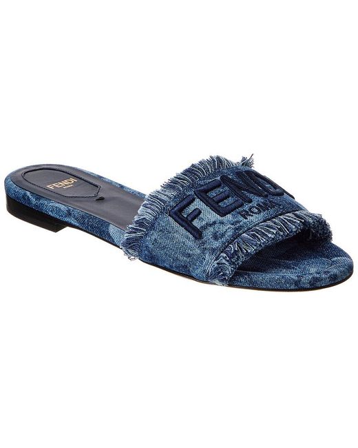 Fendi Blue Sunshine Denim Sandal