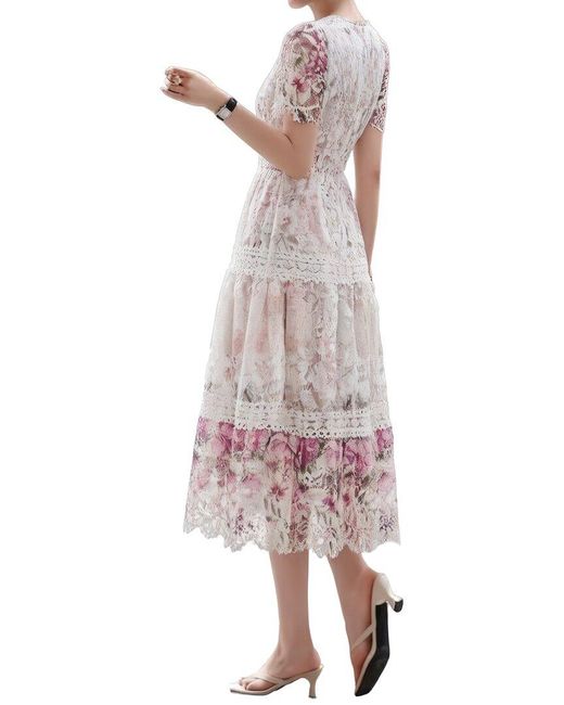 BRC By BURRYCO Red Silk-Blend Midi Dress