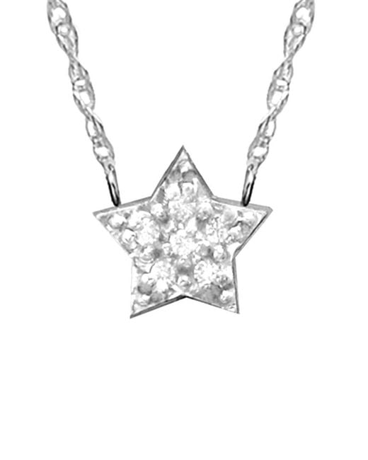 Jane Basch White Celestial Collection 14K 0.03 Ct. Tw. Diamond Necklace