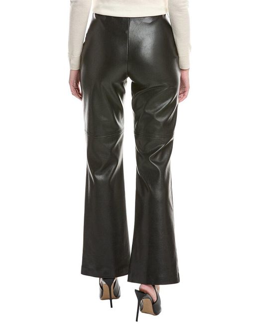 Joseph Ribkoff Gray Vegan-Leather Pant