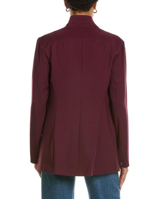 Rag & Bone Purple Slade Long Wool-Blend Blazer