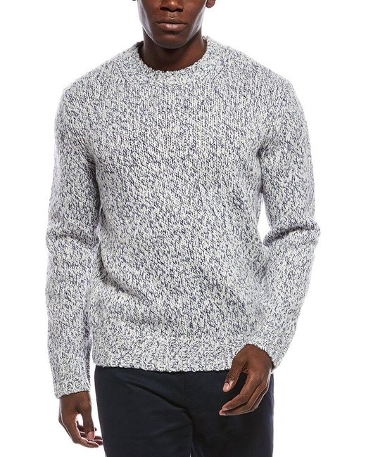 Vince Gray Mottled Marl Wool-Blend Crewneck Sweater for men