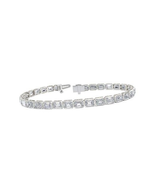 Lab Grown Diamonds White 14K 11.20 Ct. Tw. Lab-Grown Diamond Tennis Bracelet