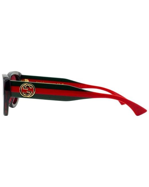 Gucci Red 52Mm Sunglasses