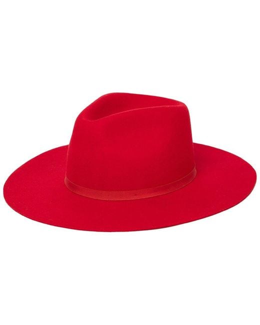 San Diego Hat Red Lucy Wool Fedora